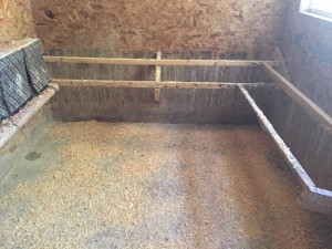 Clean coop ready for use.