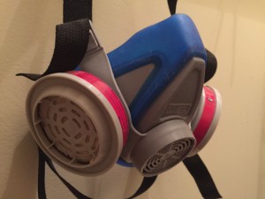 This is the breathing mask we use for coop cleaning.
